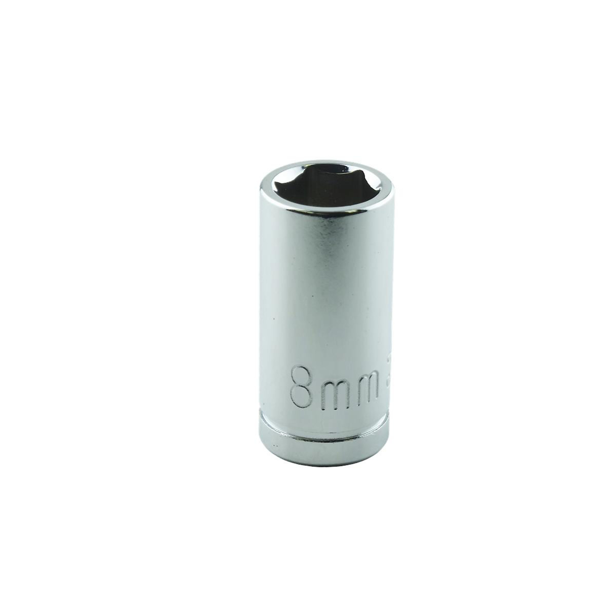 K Tool International 8mm 1/4in. Drive 6-Point Short Socket — Chrome Vanadium Steel, Heat-Treated, Model# KTI26108